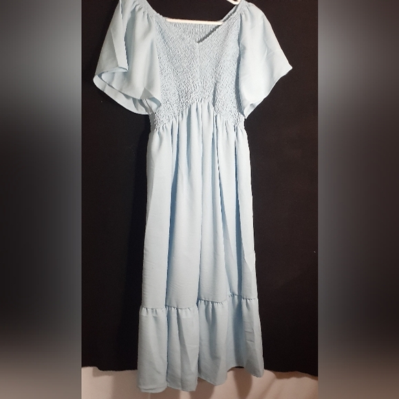 Pretty Blue Dress Flexible Size Small - Picture 6 of 16